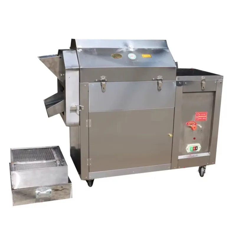 Automatic Stainless Steel Gas Coffee Bean Seed Walnut Nuts Roaster Peanut Roasting Machine Customized