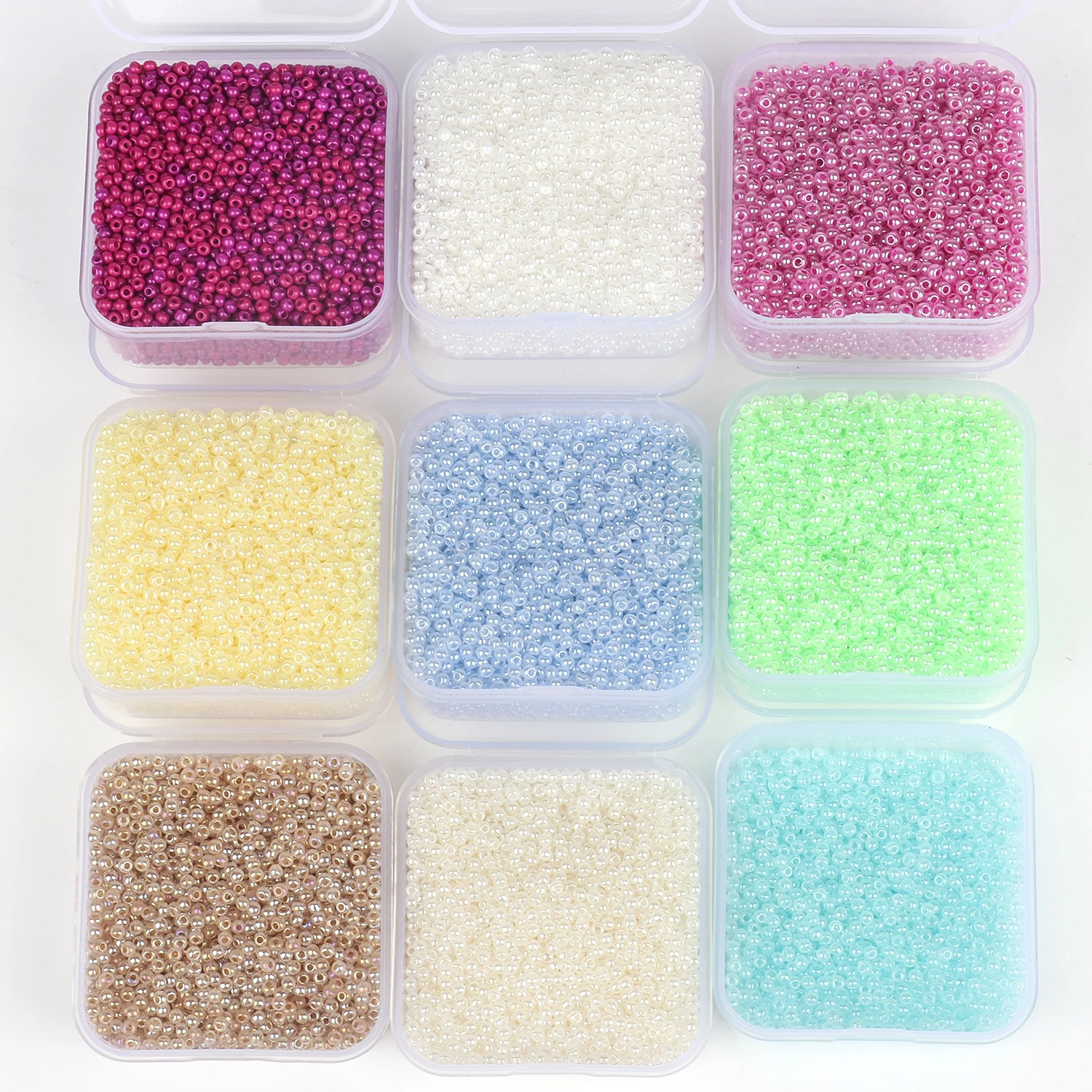 4000pcs/box 2mm Charm Czech Glass Seed Beads Spacer Loose Beads For Handmade Bracelet Necklace Jewelry Making Findings Supplies