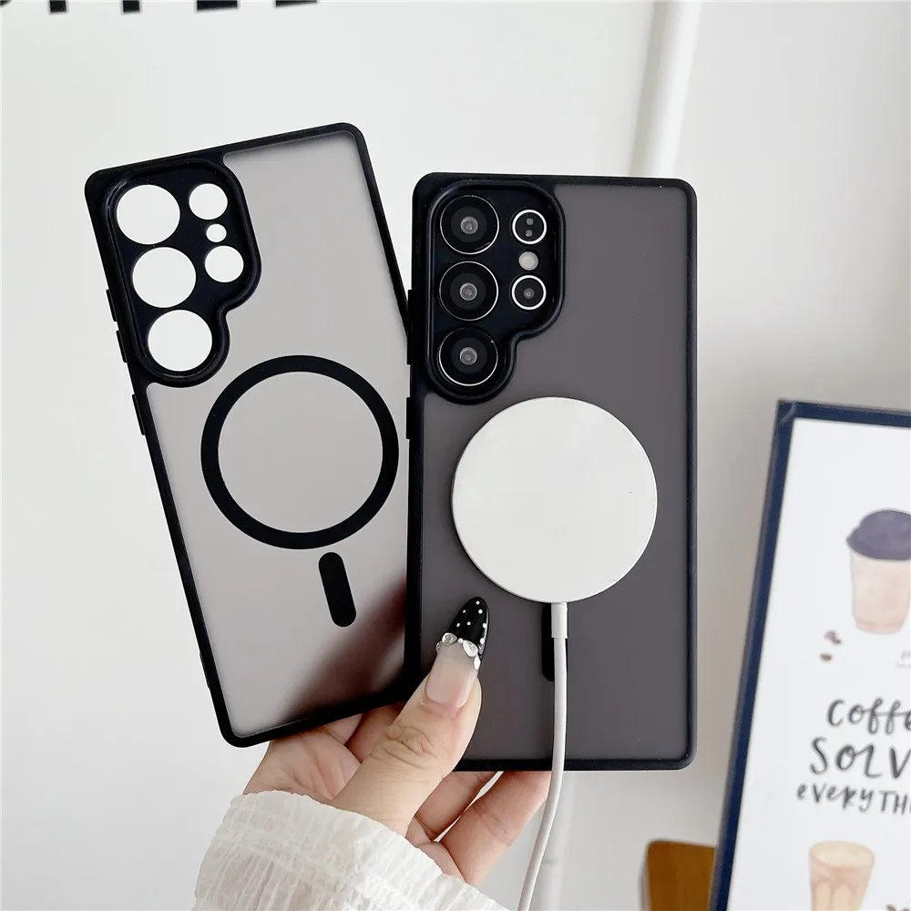 Luxury Magnetic For Magsafe Case For Samsung A17 A37 A57 A16 A26 A36 A56 A15 A25 A35 A55 A14 A54 Matte Armor Shockproof Cover
