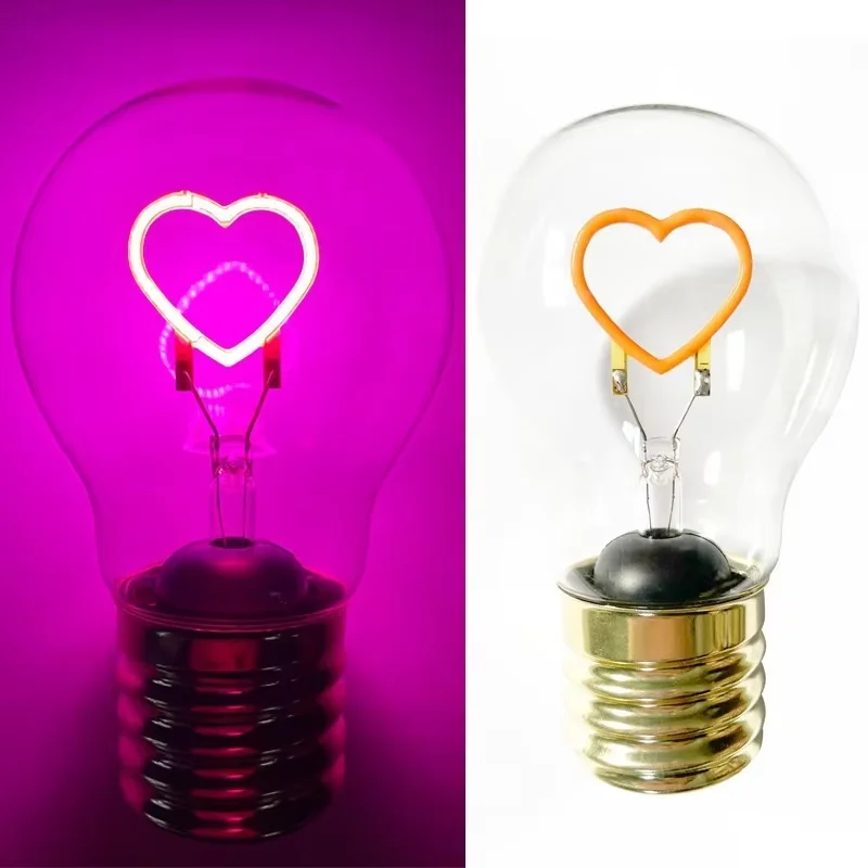 A70 5V oplaadbare gloeilamp met één pijl door het hart Modellering Plasti Dimbare creatieve decoratieve bureauslaaplamp