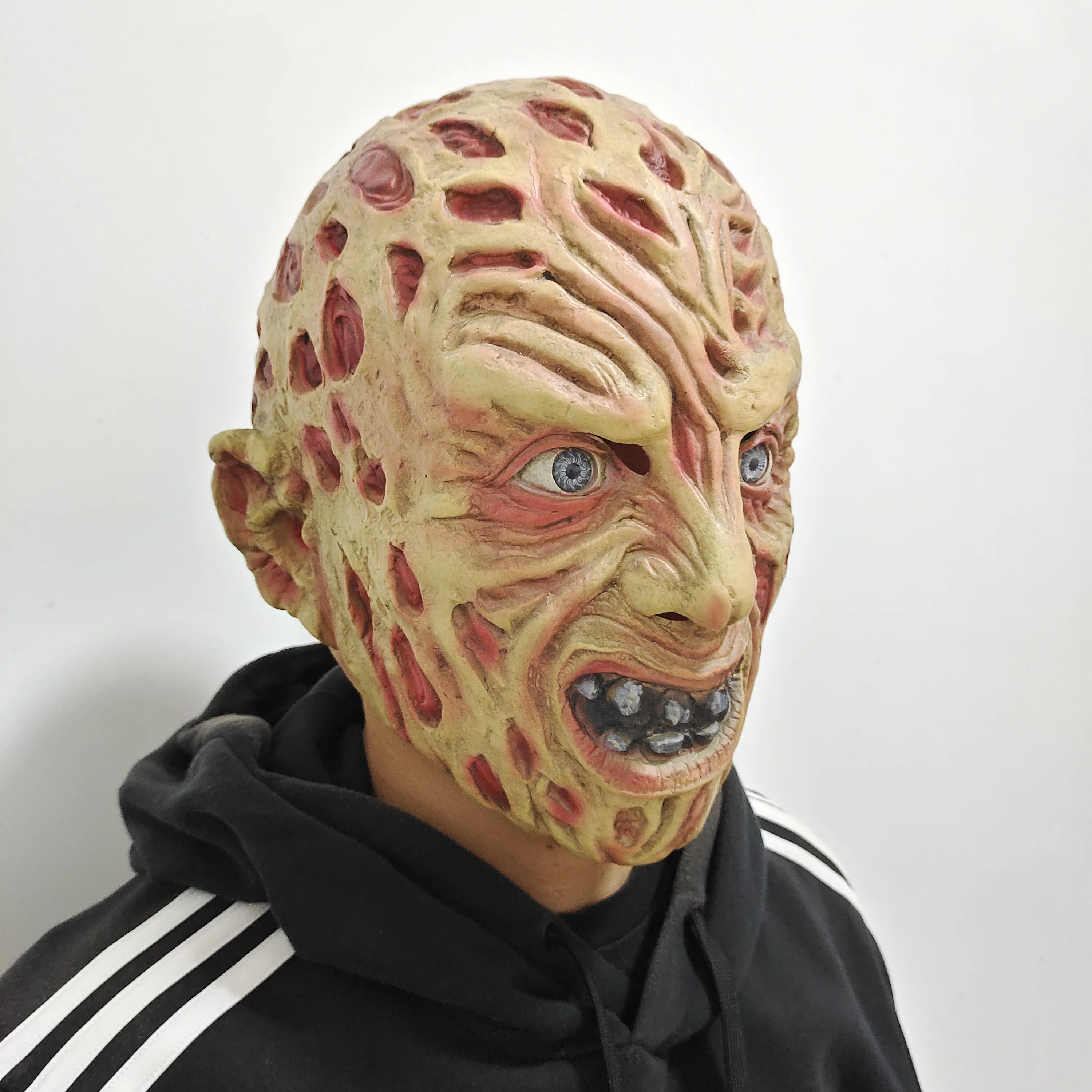 Halloween Scary Freddy Krueger Mask Hell Demon Creepy Monster Full Head Latex Horror Evil Mask for Halloween Costume Party