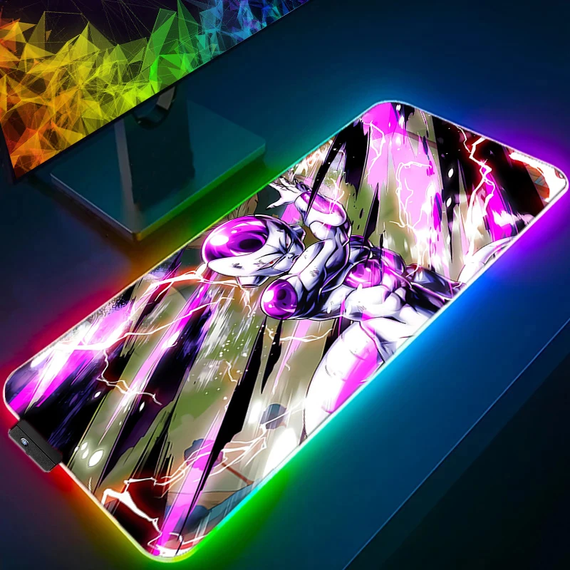 

RGB LED Anime Mousepad Gamer Gaming Mouse Pad Desk Mat D-dragon B-ball Playmat Computer and Office Cabinet Keyboard Pad