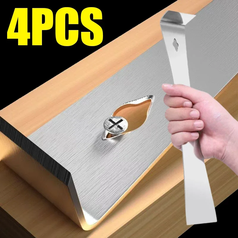 

3 in 1 Stainless Steel Pry Bar Scraper Flat Metal Scraper Nail Puller for Paint Removal Honey Cutting Wooden Board Removal Tool