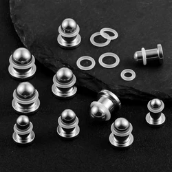 Comfy Dead Stretching Plugs in 0.5mm Increments Crazy Ear Gauges with Rubber Rings 316 Surgical Stainless Steel Body Jewelry