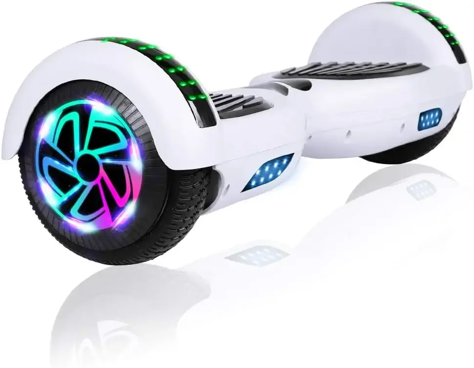 Infinity Wheel, Transparent Flashing LED Light Hoverboard, Self Balancing Scooter with Built-in Balanc