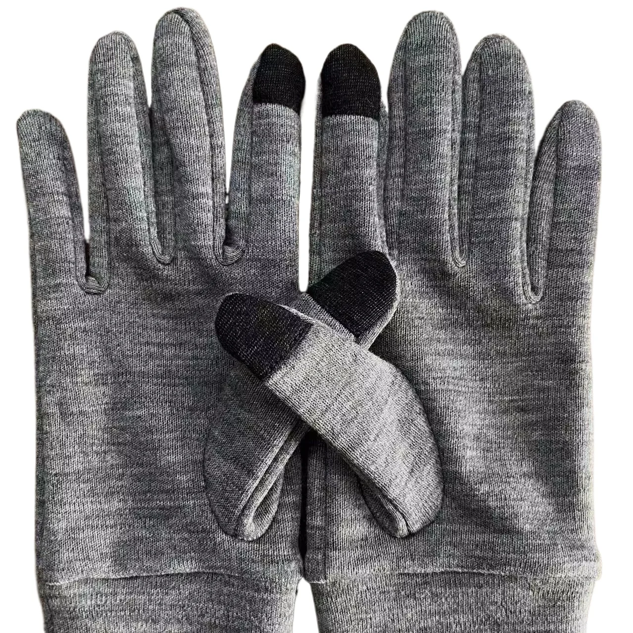 Unisex 100% Merino Wool Glove Touch Screen Compatible Winter Gloves for Men Women Thermal Windproof Hiking Sports Glove