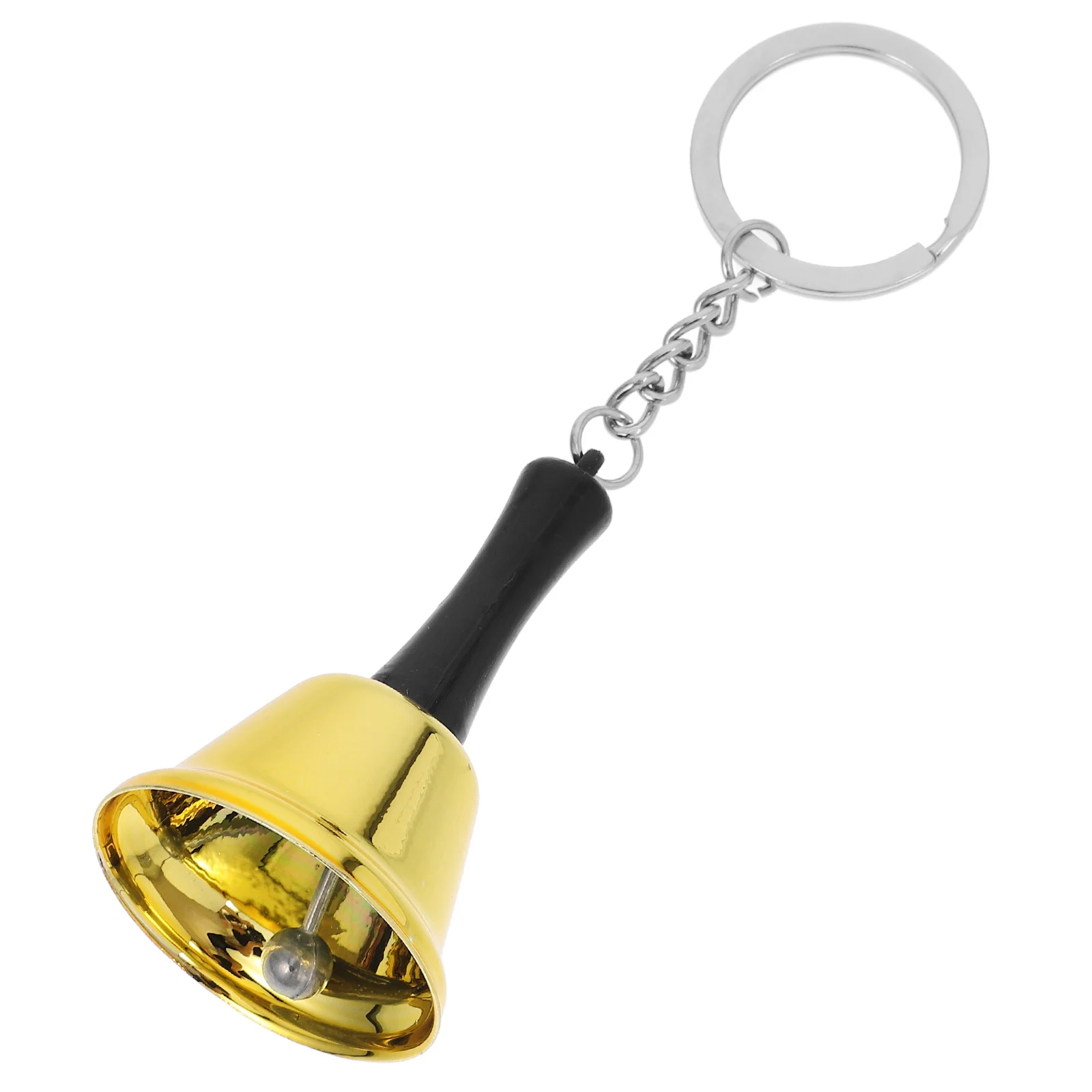 

Hand Rock Keychain Ring Chime Cow Bell Decorative Iron Dinner Call Mini Metal Shaker Kids Musical Instrument Smooth Surface