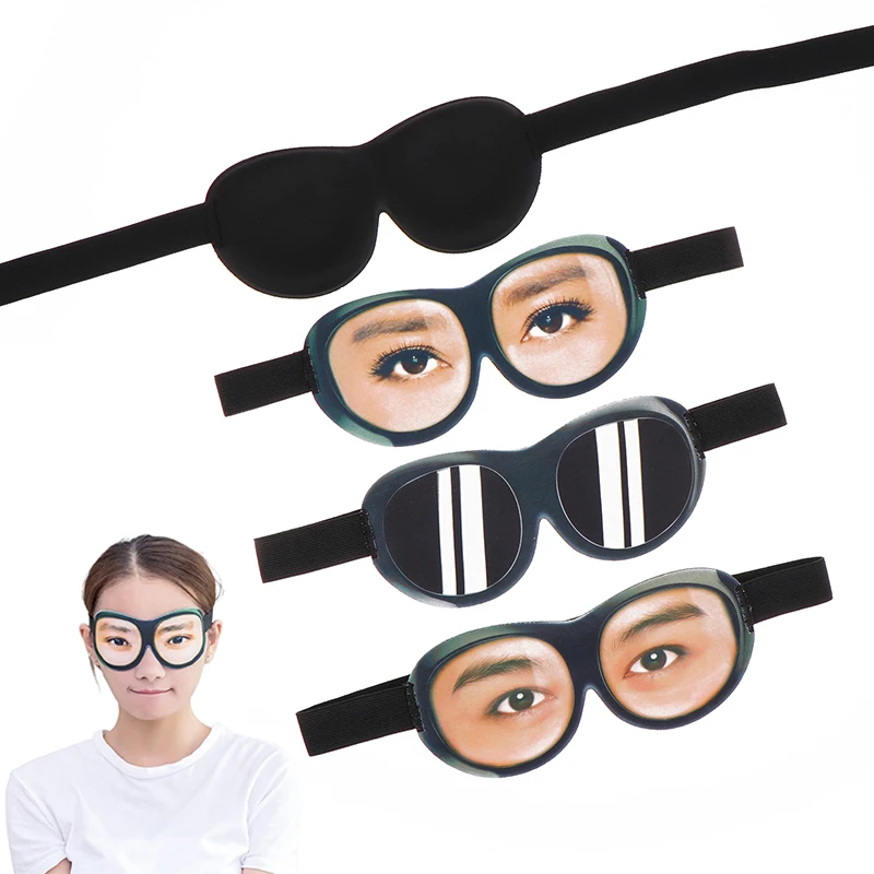 Funny 3D Open-Eye Sleep Mask Eyeshade 3D Spoof Stereoscopic Sleeping Eyeshade Soft Travel Blinder Creative Eyeshade Sleep Aid