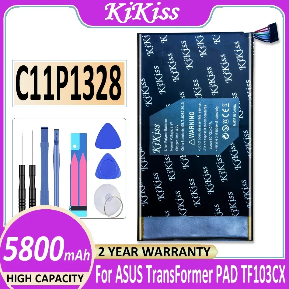 

Литий-ионный полимерный аккумулятор 5800 мач для планшета ASUS Transformer PAD TF103C TF103CX TF103CG K010 K018 C11P1328 + номер отслеживания