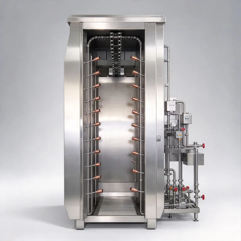 Online Hanging Type Poultry Carcass Washer High Pressure Spray Cleaning Equipment For Abattoir Customized