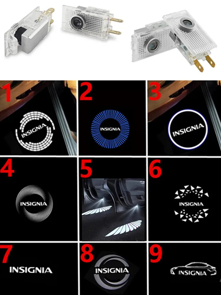 

2PCS Led Car Door Logo Light HD Warning Welcome Lamps For Opel Insignia 2009-2015 2016 2017 2018 Car Goods Accessories