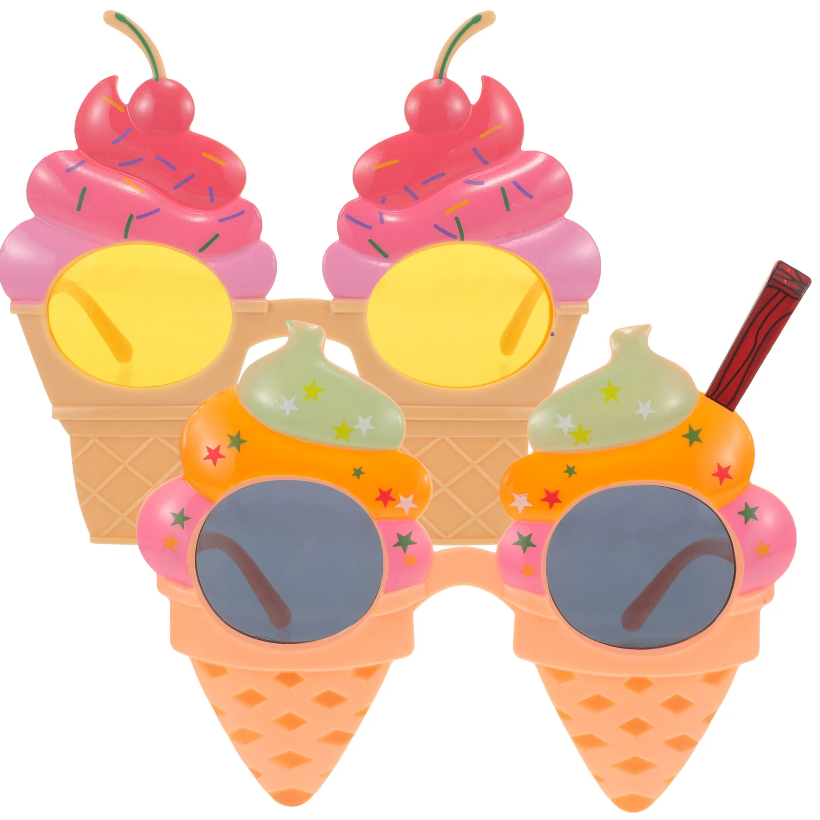 

2 Pcs Decorate Beach Party Glasses Pool Held Stand Plastic Extra Long Shoe Horn for Seniors Decorations