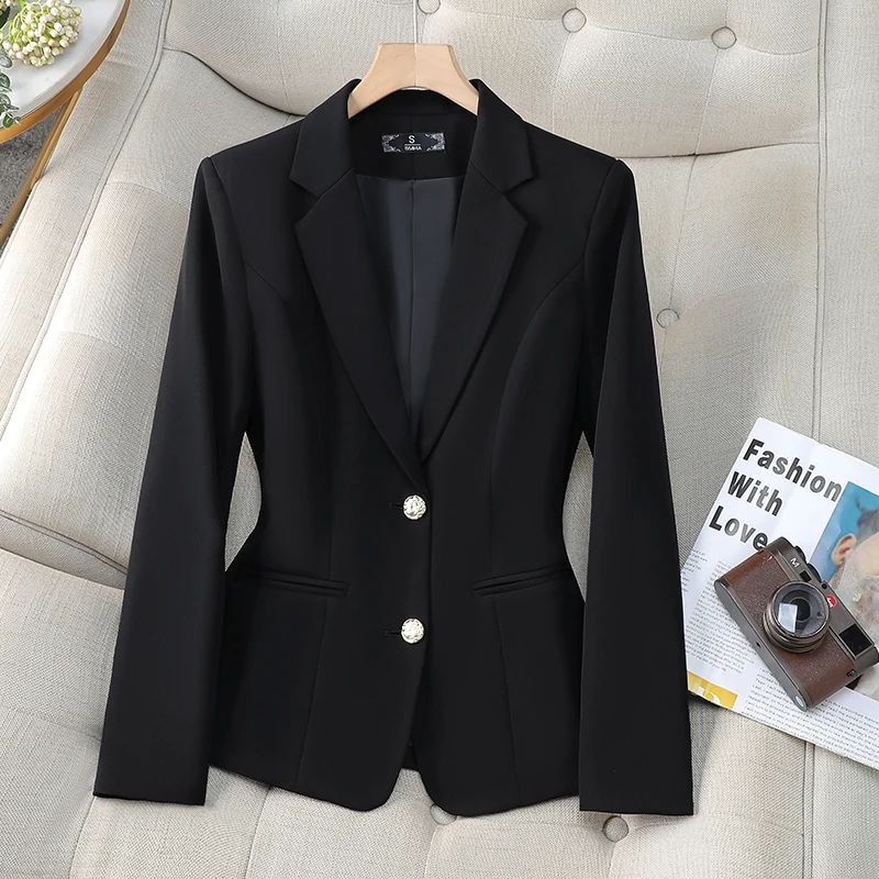 ZJYT New Korean Fashion Coats Jackets Woman 2024 Elegant Chic Single Breasted Blazers Feminino Outerwear Plus Size Veste Femme