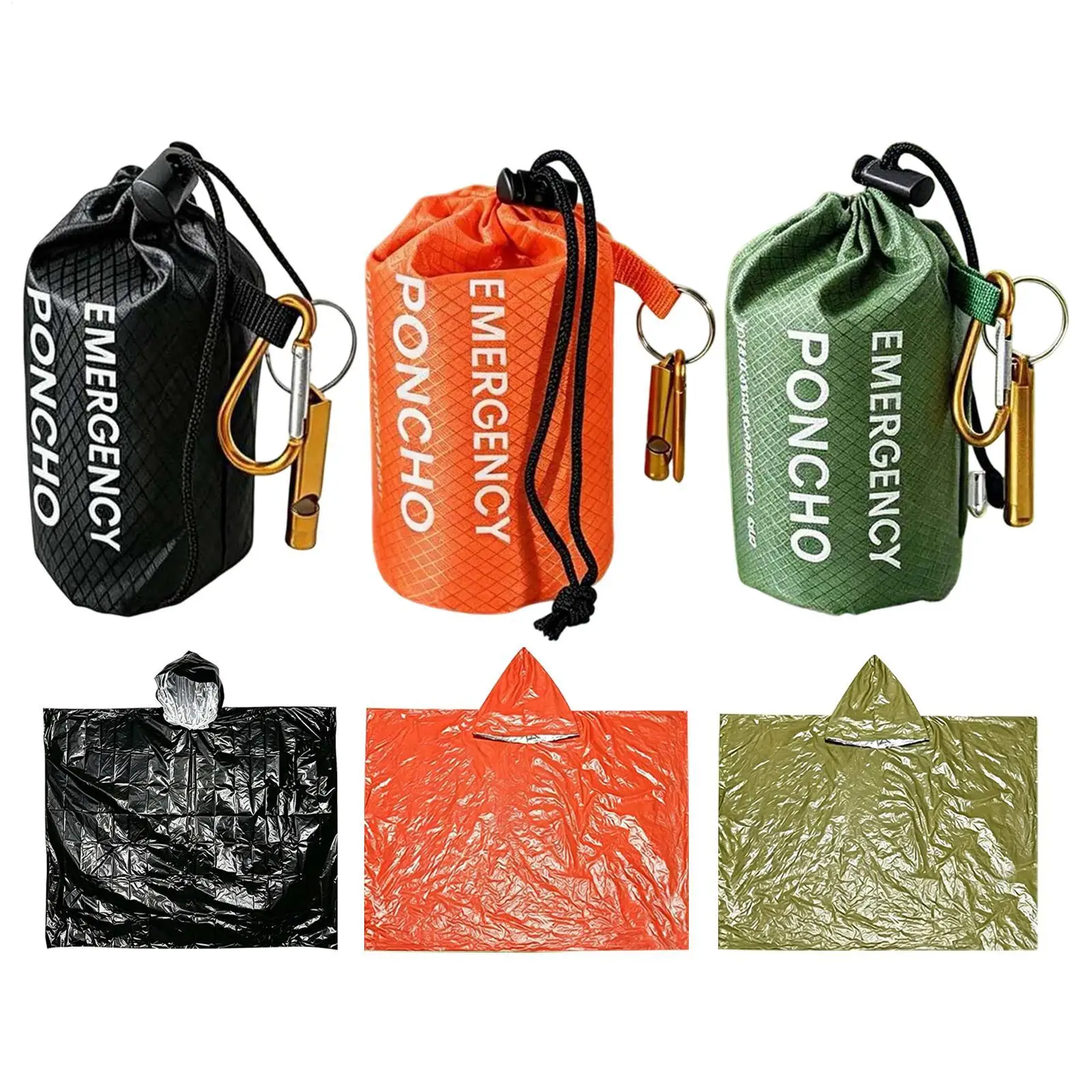 kit-de-3-pecas-poncho-de-chuva-de-emergencia-capa-de-chuva-impermeavel-com-capuz-capa-de-chuva-portatil-com-bolsa-apito-e-mosquetao-ideal-para-acampamento-e-caminhadas