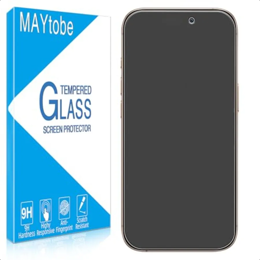 MAYtobe [2Pack Matte Screen Protector for iPhone 16 Pro Tempered Glass AntiFingerprint Smooth as Silk Anti Scratch AntiReflecti