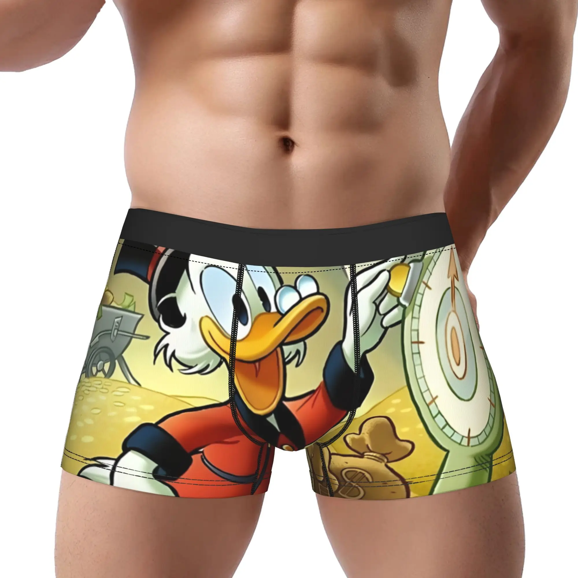 

Трусы Scrooge Mcduck DuckTales, мужские трусы, мужское нижнее белье, шорты с принтом, трусы-боксеры