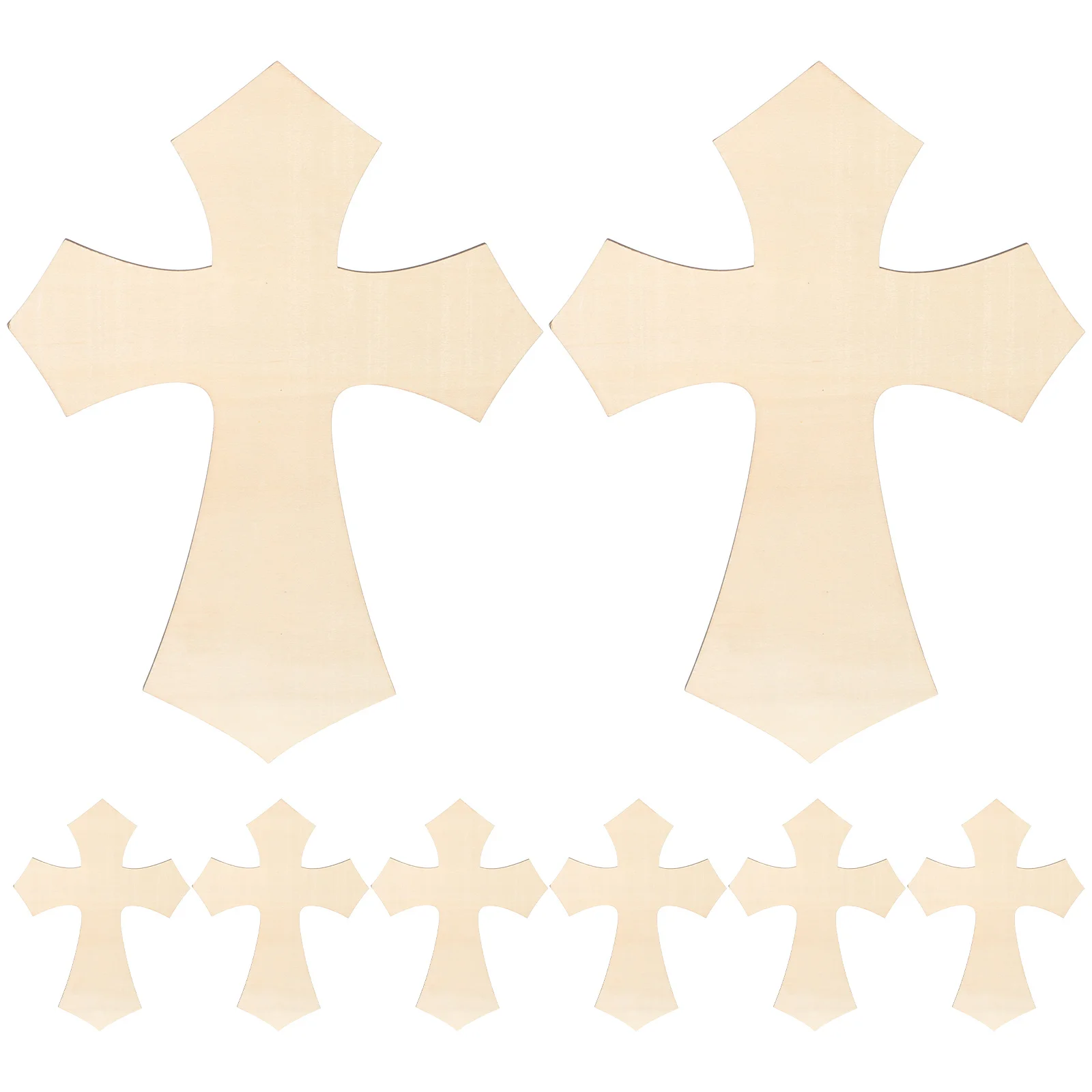 

8Pcs Blank Wood Cross Shapes DIY Wooden Cutouts for Crafts Unfinished Wood Slices Decorative Home Decoration Handmade Graffiti
