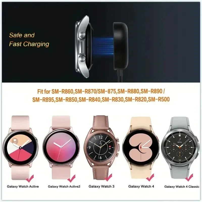 Upgraded Portable Watch Magnetic Wireless Chargers For Samsung Galaxy 5 Pro 5/4/3 Active 2/1 Sport/S3 USB-A Watch Fast Charging