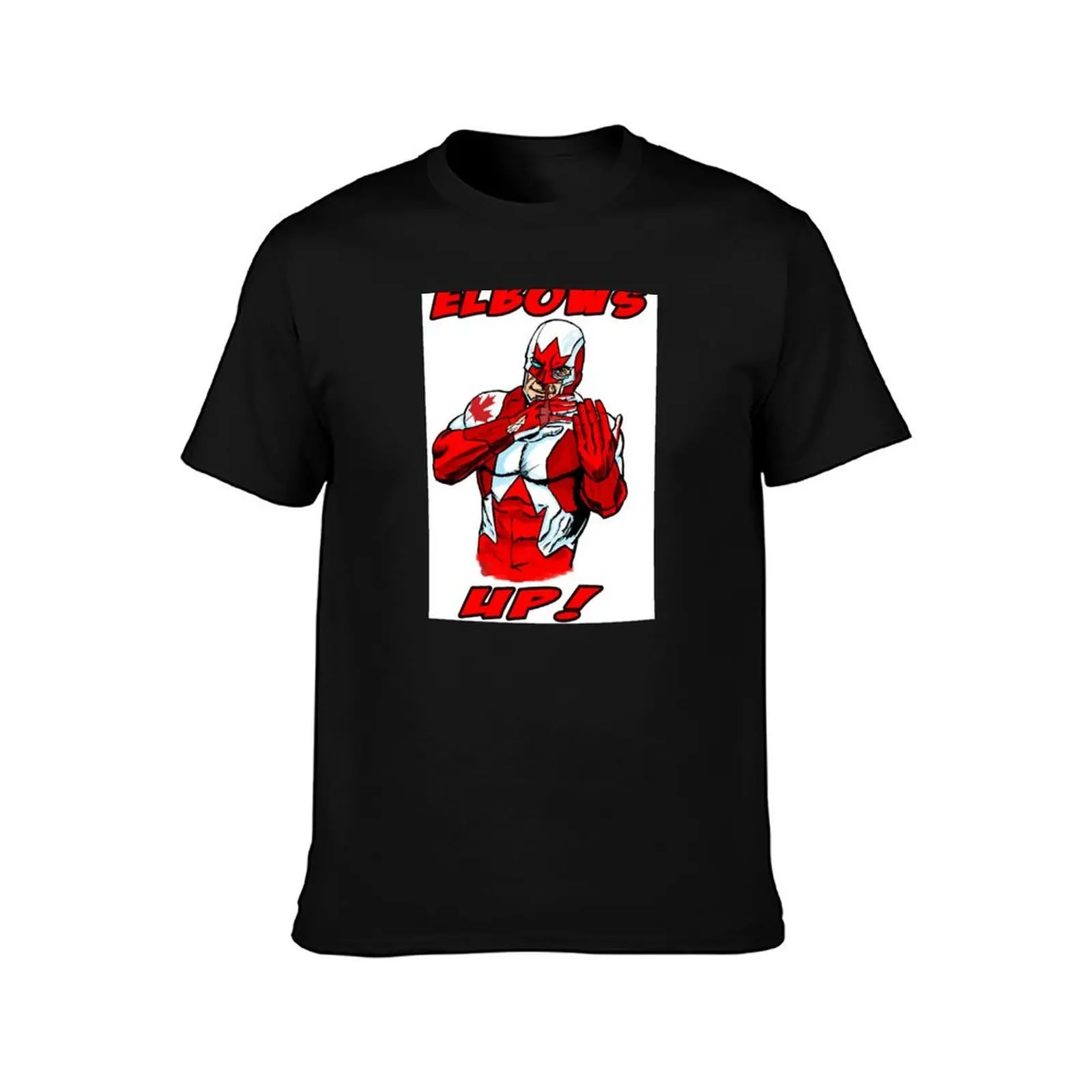 Elbows Up! T-Shirt, Summer Casual Cotton Tee, Oversized Streetwear Tops, Vintage Graphic Print, Loose Fit Short Sleeve