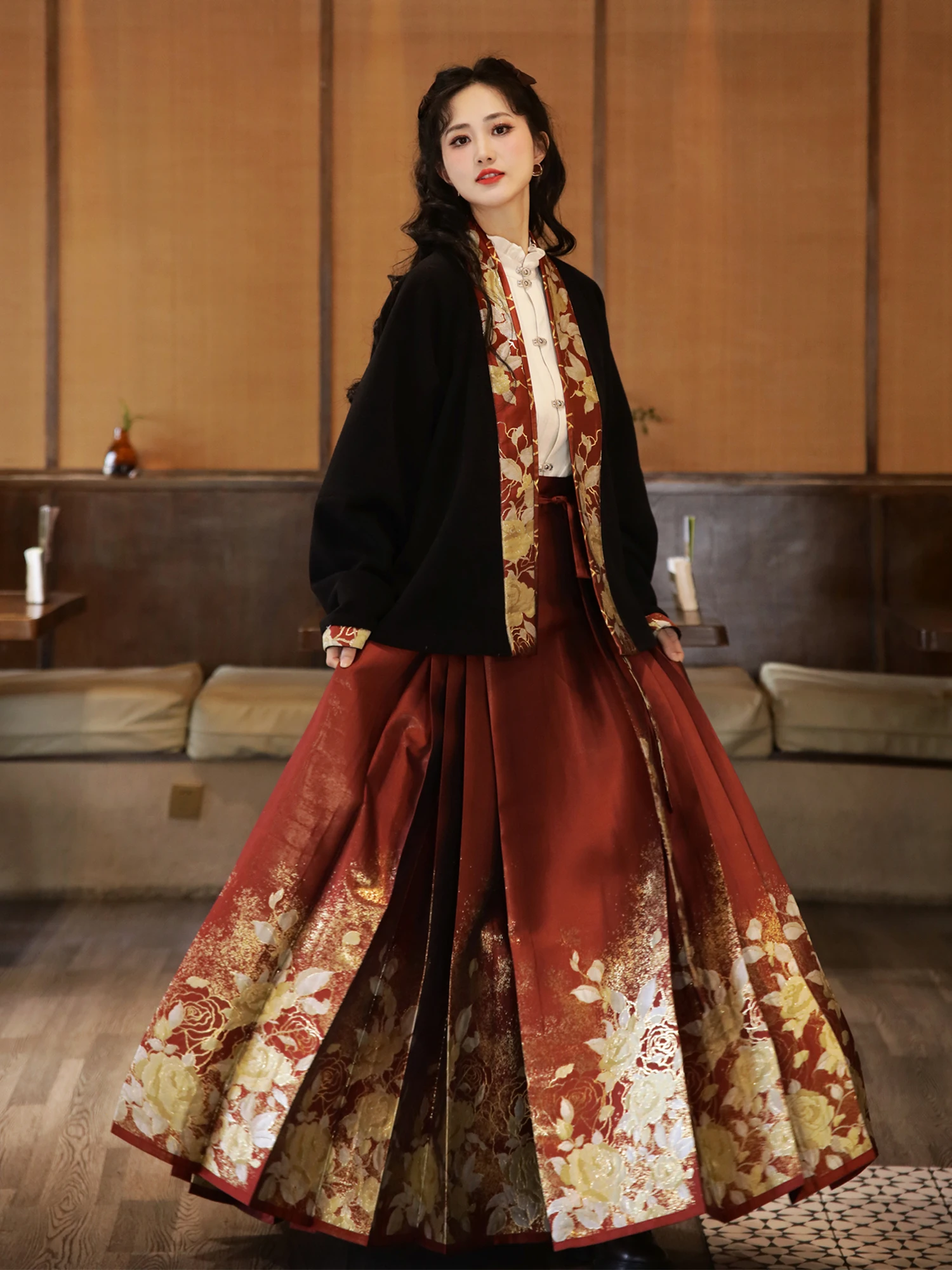 

Summer Original Hanfu Luxury Girl Ming Dynas Ma Face Skirt Daily Set 2024 Women's Traditional Chinese Clothing Ensemble