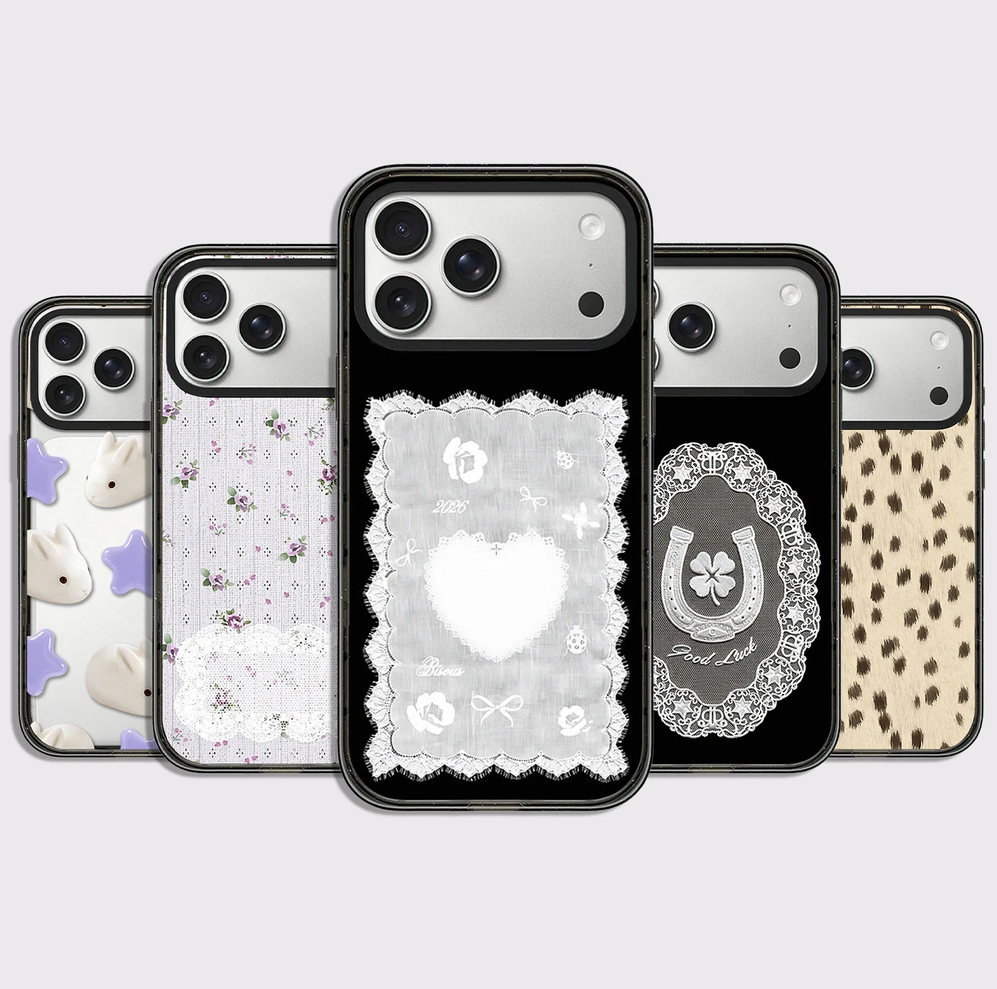 Rabbit Purple Star Handkerchief Pattern Black Border Magnetic Cover for IPhone 13 14 15 16 17 Pro Max Case for IPhone 17Pro