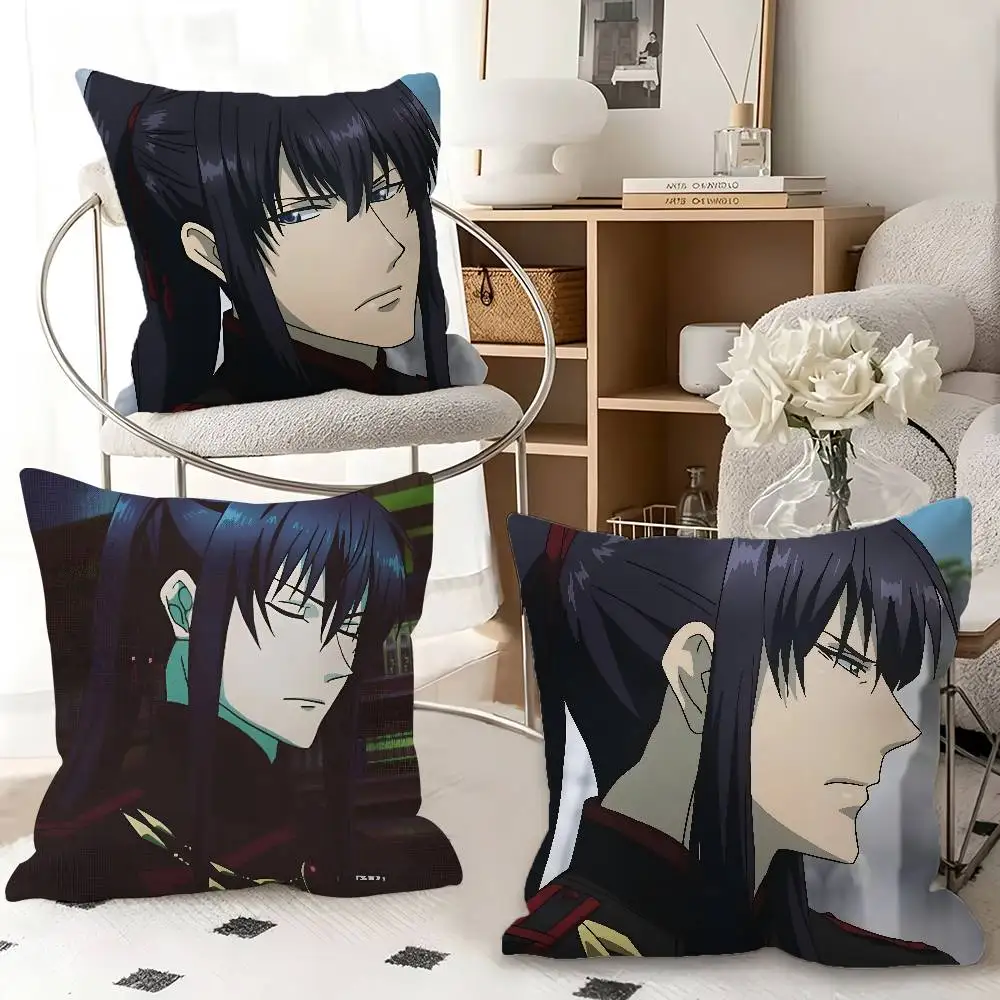 1pc Anime D.Gray-man Yu Kanda Pillow Case Fashion Square Pillowcase Bedroom Sofa Room Ins Decoration Leisure