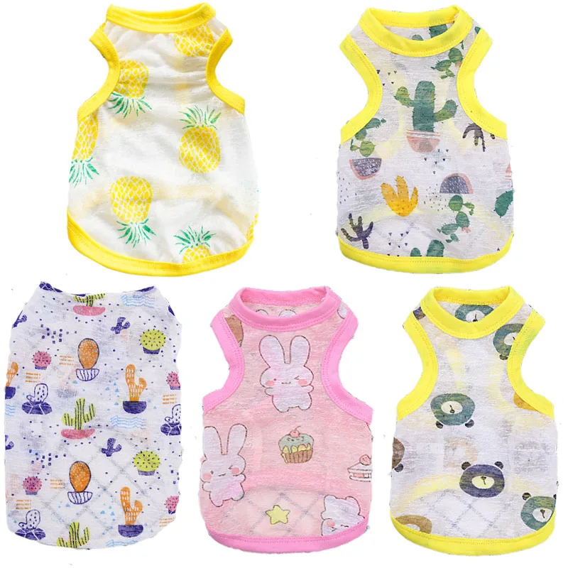 

Mesh Dog Vest Summer Sun Protection Transparent Pet Dog Clothes For Small Dogs Shih Tzu Sleeveless Hoodies Puppy Cat Vests Shirt