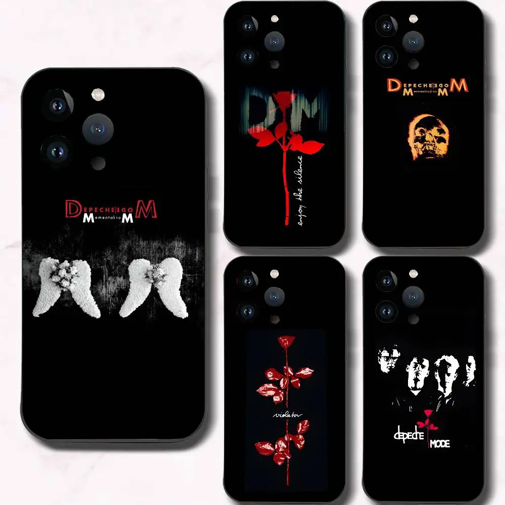 Funda de Silicona Negra para Teléfono D-Depeche Mode, Carcasa Suave para iPhone 17 16 15 14 13 12 11 Air Pro Max Plus, Gran Venta
