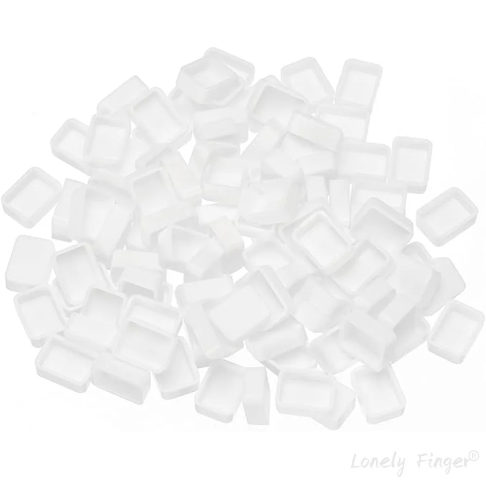 1ml Empty Watercolor Pan, White Plastic Pan Plastic Watercolor Tins Fit for Oils or Acrylics Palette 50/100/200 Pieces