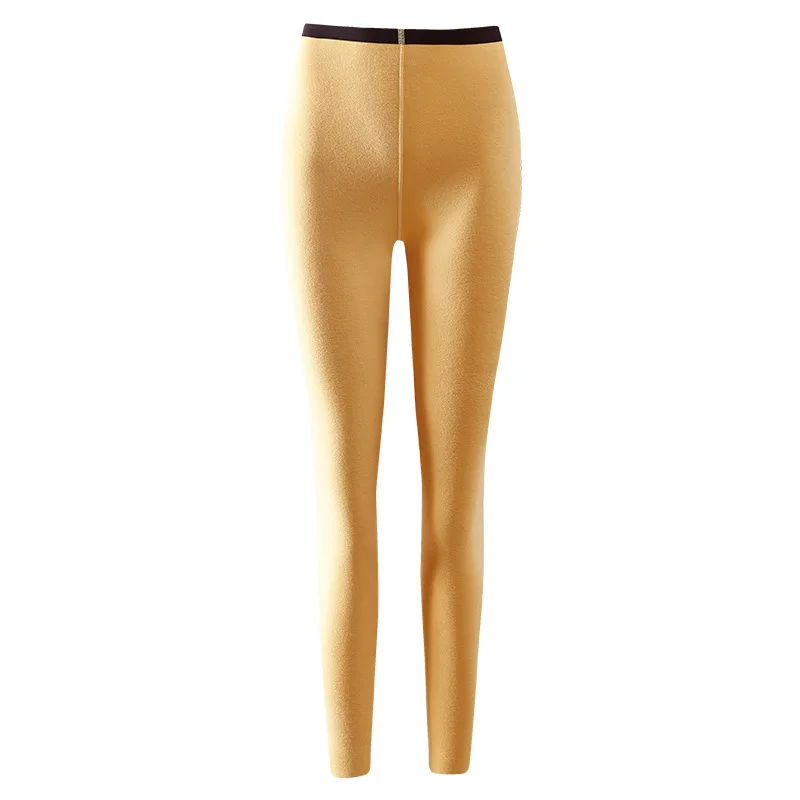Light Luxury Color Collision Pants High-waisted Padded and Thickened Warm Hundreds of Bottoming Pants Underwear Female