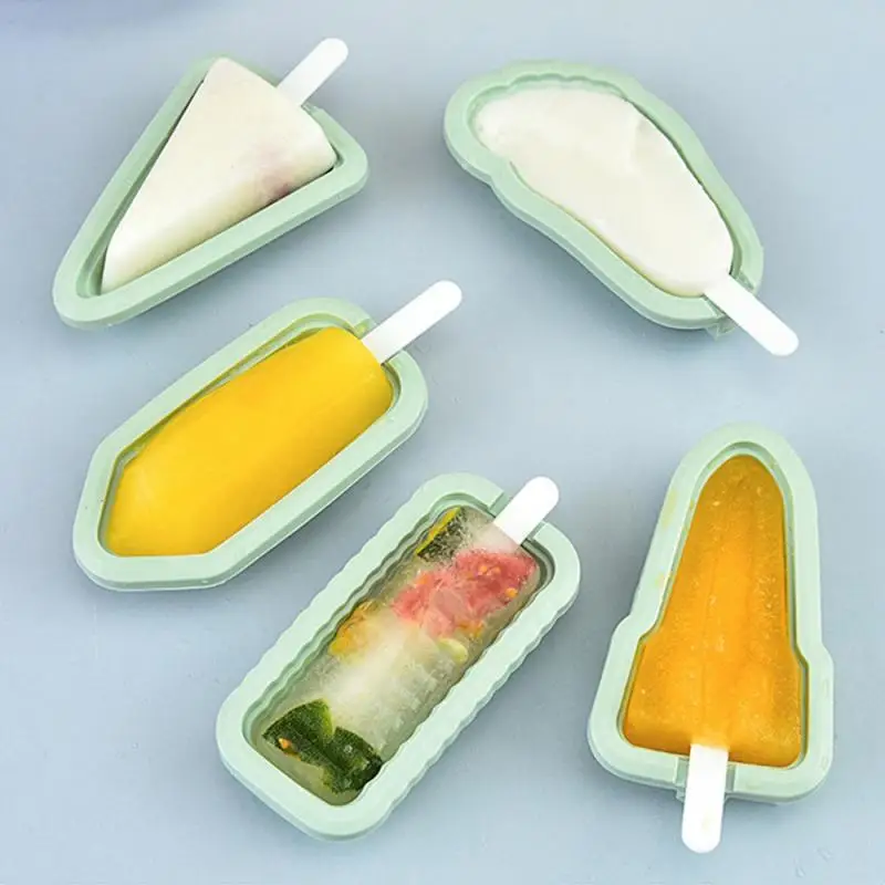 Popsicle Mold Easy To Clean High Temperature Available Yellow Silicone Mold Ice Crate Silicone Material Cartoon Shape