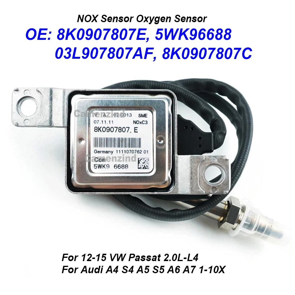 

8K0907807E 5WK96688 Датчик оксида азота Nox 03L907807AF 8K0907807C НОВЫЙ Для 2012-2015 VW Passat 2.0L-L4 Audi A4 S4 A5 S5