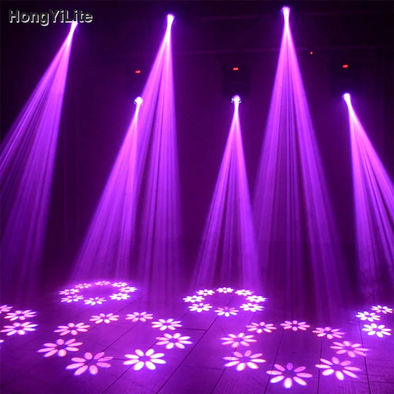 HongYiLite LED 100W Moving Head Light DMX512 Beam 8 Face Prism Gobo For Stage Light Party Dance Disco Bar Music Show