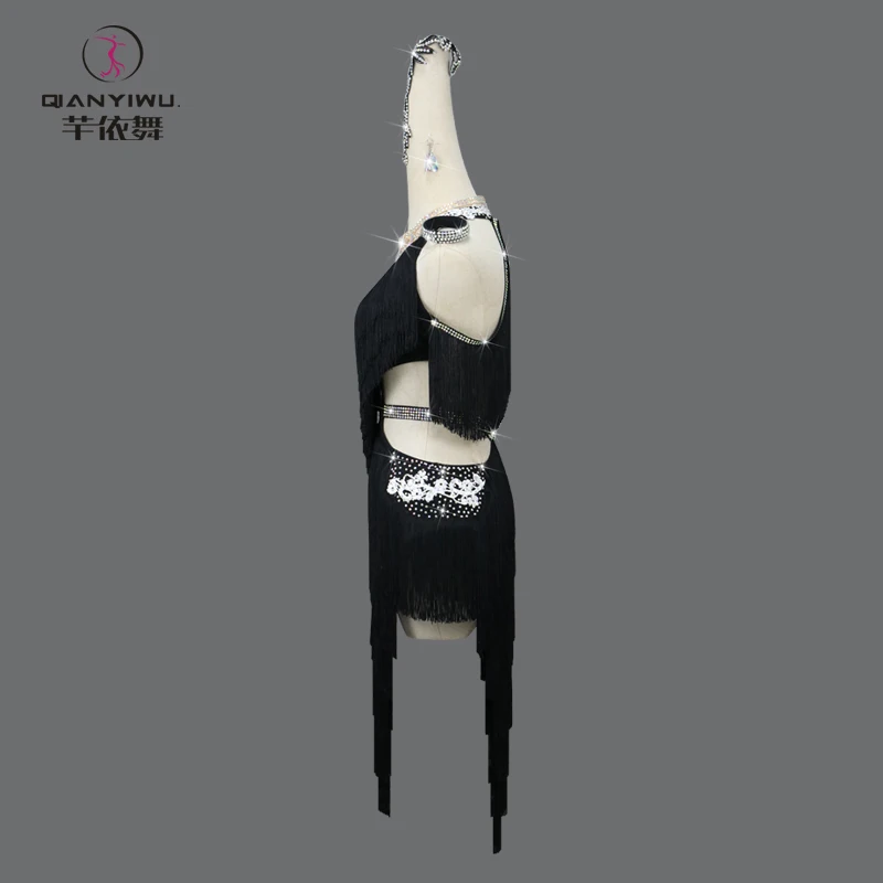 Strój do tańca latynoamerykańskiego dla dziewczynki, sukienka sceniczna z frędzlami, kostium damski na studniówkę, zawody, sport, imprezę, strój taneczny dla dzieci, garnitur, 2025