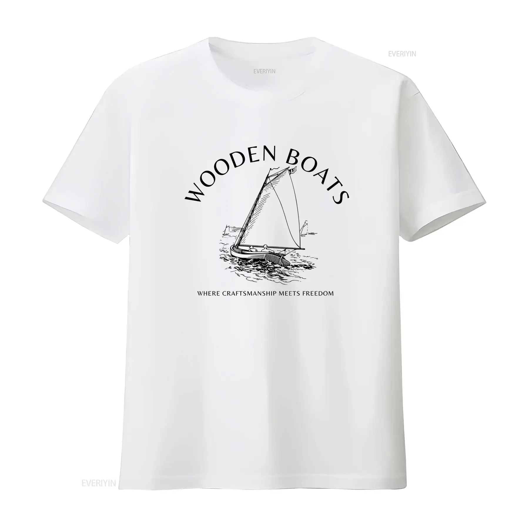 Sailing T Shirt Cool Apparel Wooden Boat Lovers Ideal for Sailors Boaters and Maritime Fans s vintage Washed Comfortable