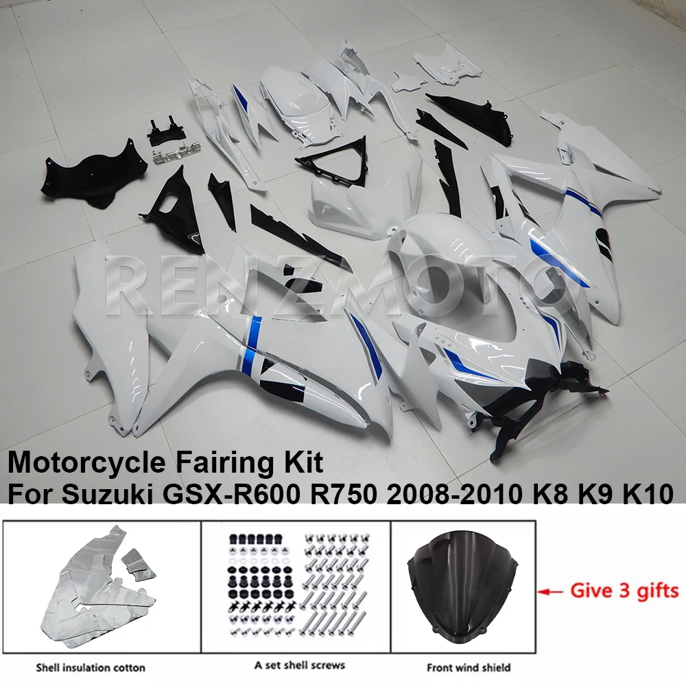 

Injection Mold New ABS Fairings Kit Fit for Suzuki GSX-R 600 750 K8 2008 2009 2010 08 09 10 Bodywork Set Blue gsxr 600 k8