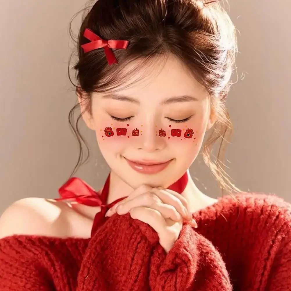 

2026 New Year's Eve Face Stickers For Adults & Kids 13 Colors Festive Temporary Facial Tattoos Waterproof Easy Apply Sweatp W1X5