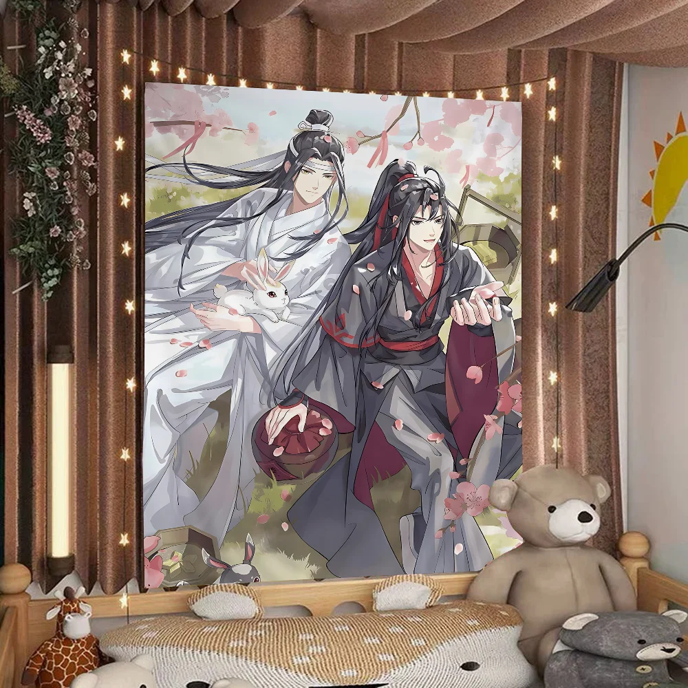 Anime Grandmaster Mo Dao Zu Shi Tapestry Art Printing Japanese Wall Tapestry Anime Wall Hanging Home Decor
