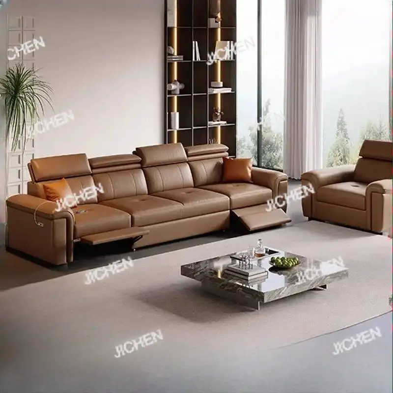 Large Brown Living Room Sofa Back Support Design Recliner Lounges Living Room Sofas Luxury Nordic Divano Adhd Home Furniture