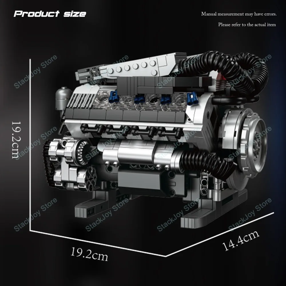 36303 931pcs Supercar V8 Engine Model Building Blocks Set Technical Assembly Brick Toys Creative STEM Educational Xmas Gift