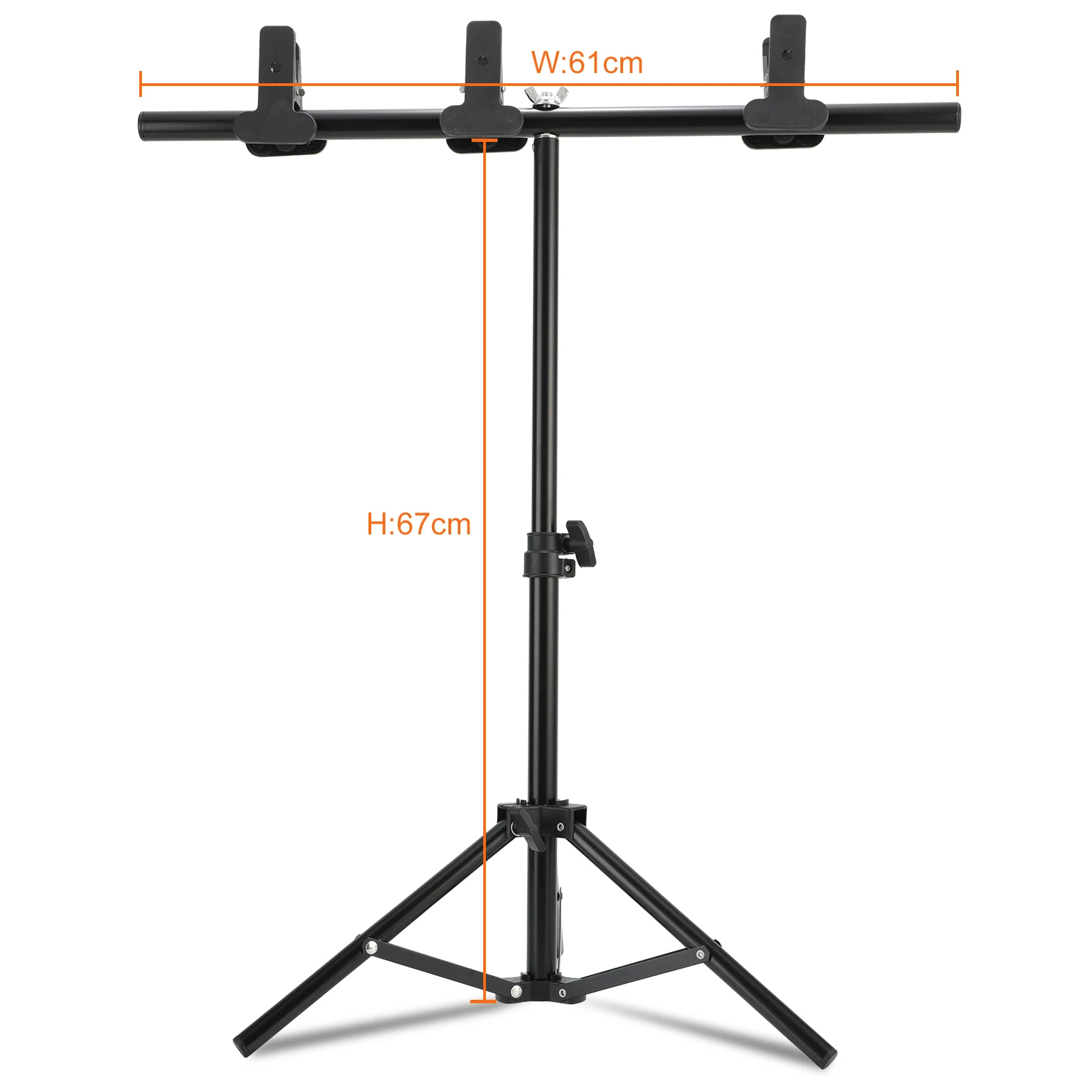 Sistema de soporte de fondo de PVC para fotografía, montaje de fondo de Metal con 3 abrazaderas de piezas para estudio fotográfico de 68cm