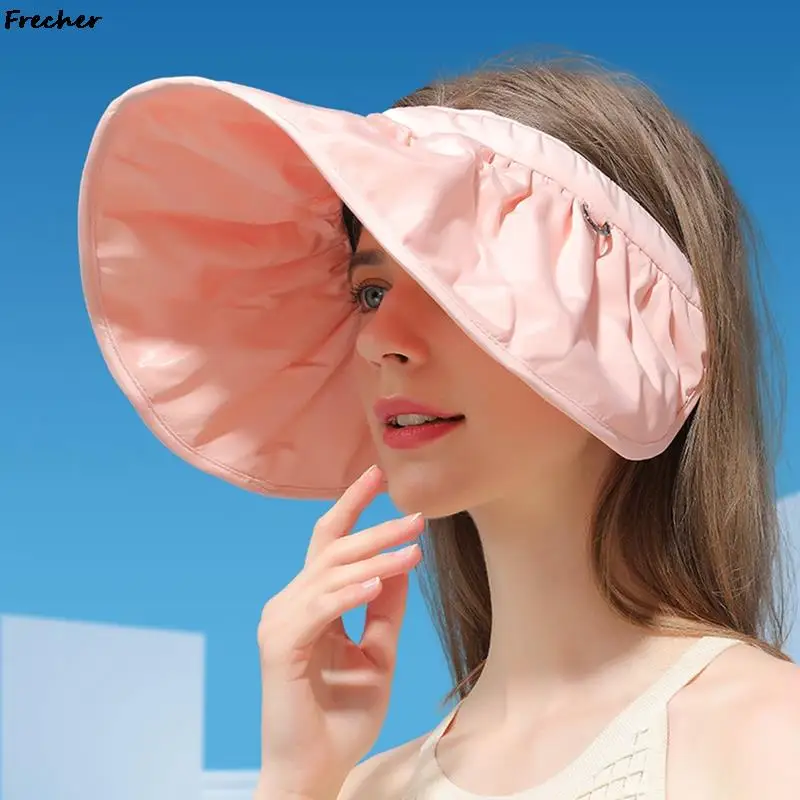 

Outdoor Sports Sun Hat Beach Sunscreen Floppy Caps Empty Top Headband Portable Foldable Visors Hats Summer Chapeau Sports Gorras