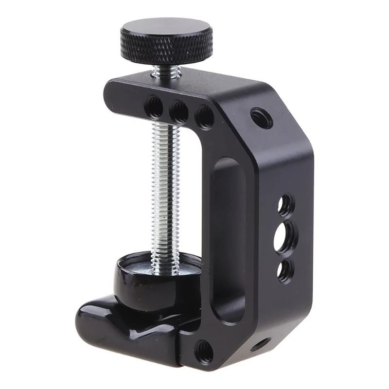 Braçadeira C forte com clipe tipo C metal com furo rosca 1/4 polegadas-20 3/8 polegadas-16