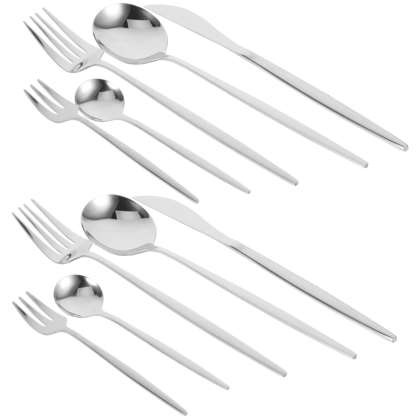 

Fork and Spoon 30-piece Box Set Dinnerware Kit Stainless Steel Forks Spoons Steak Tableware Travel Kitchen Supplies