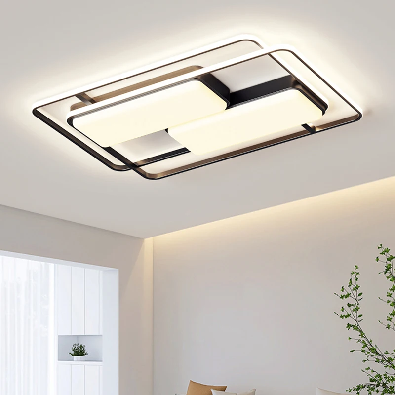 Acrylic Rectangle Modern LED Ceiling Chandelier Home Design Luxury For Balcony Aisle Bedroom Loft Cloakroom Lamps Nordic Lights