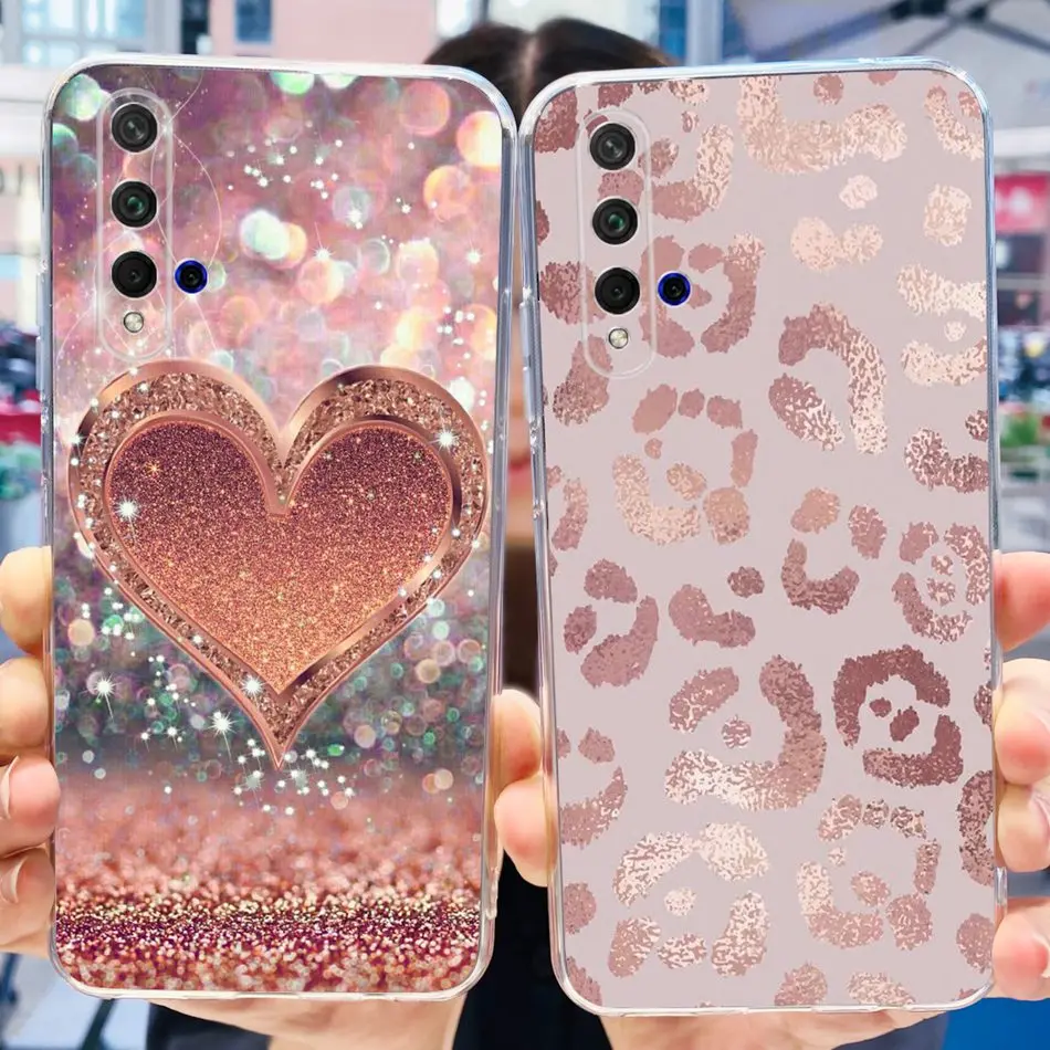 For Huawei Nova 5T Phone Case Nova5T YAL-L21 YAL-L61 YAL-L71 Elegant Printing Soft Silicone Clear TPU Slim Cases