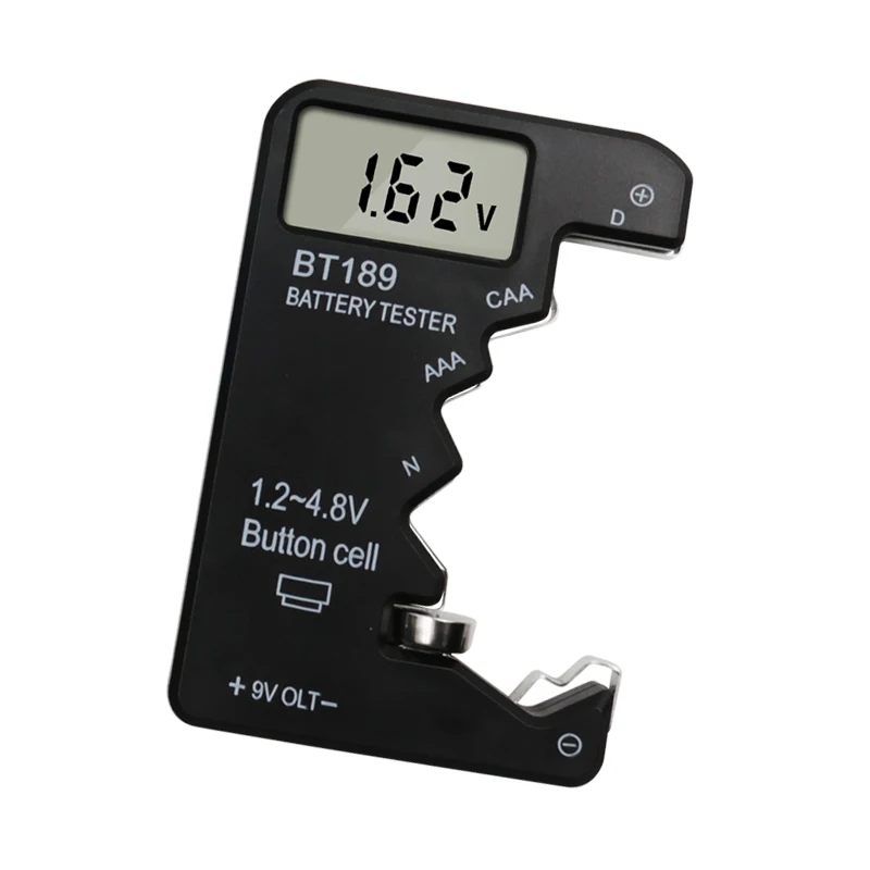 Probador de batería Digital BT189, indicador de electricidad, botón AA AAA de 9V, Detector de comprobación de capacidad de batería, herramienta de diagnóstico de capacitancia