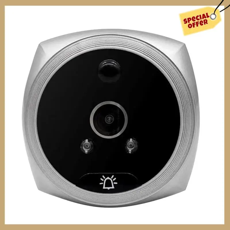 1Set PIR Door Eye Electronic Peephole Door Camera Viewer 4.5 Inch LCD Screen Digital Doorbell Silver