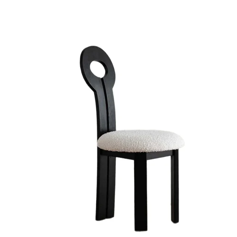 Italian minimalist retro style makeup chair study chair dining table chair