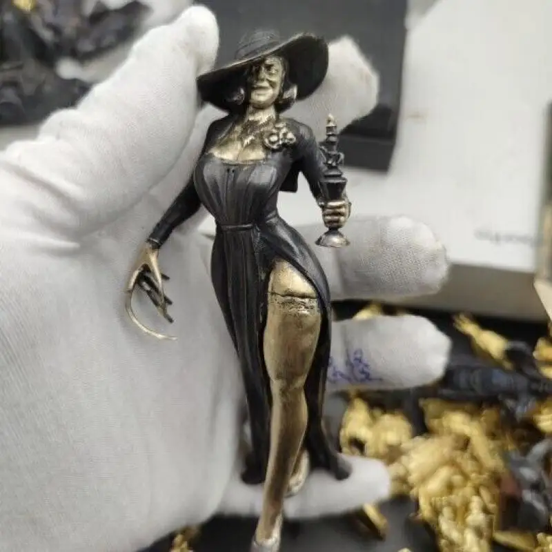 Китайская бронзовая бронзовая статуя статуи ведьмы ручной работы.